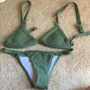 Zaful ribbed bikini set